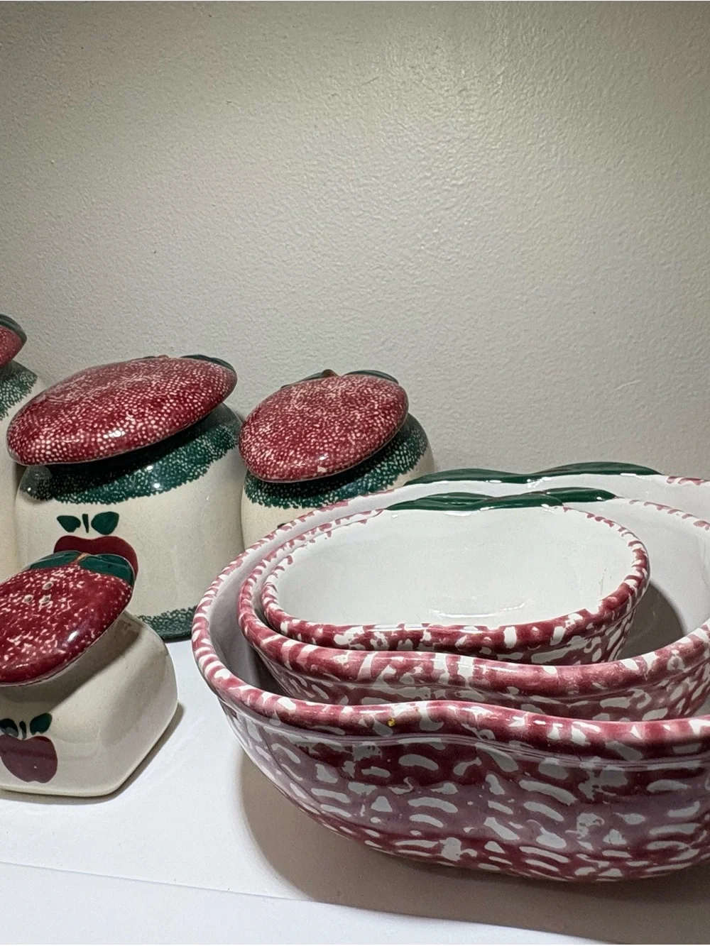 Vintage 1980’s 9 PC Apple Lover’s Lot Spongeware